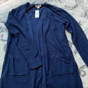 Loft navy blue cardigan sweater